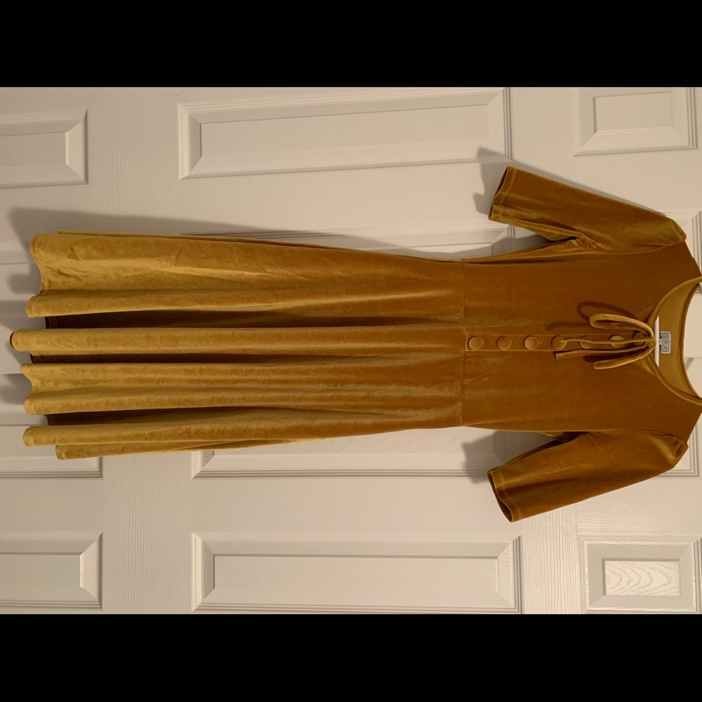Velvet gold dress